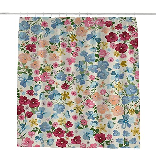 Rideau de douche lavable en machine motif floral polyester résistant 183x183 - 2