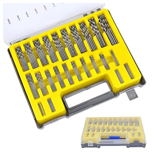 QLOUNI Kit de 150pcs Mini Brocas para Taladro HSS Broca Helicoidal Taladro Acero de Alta Velocidad Helicoidales para Madera 0.4mm-3.2mm