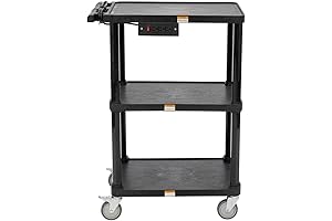 Pearington 3-Shelf Multipurpose Projector Cart with Wheels