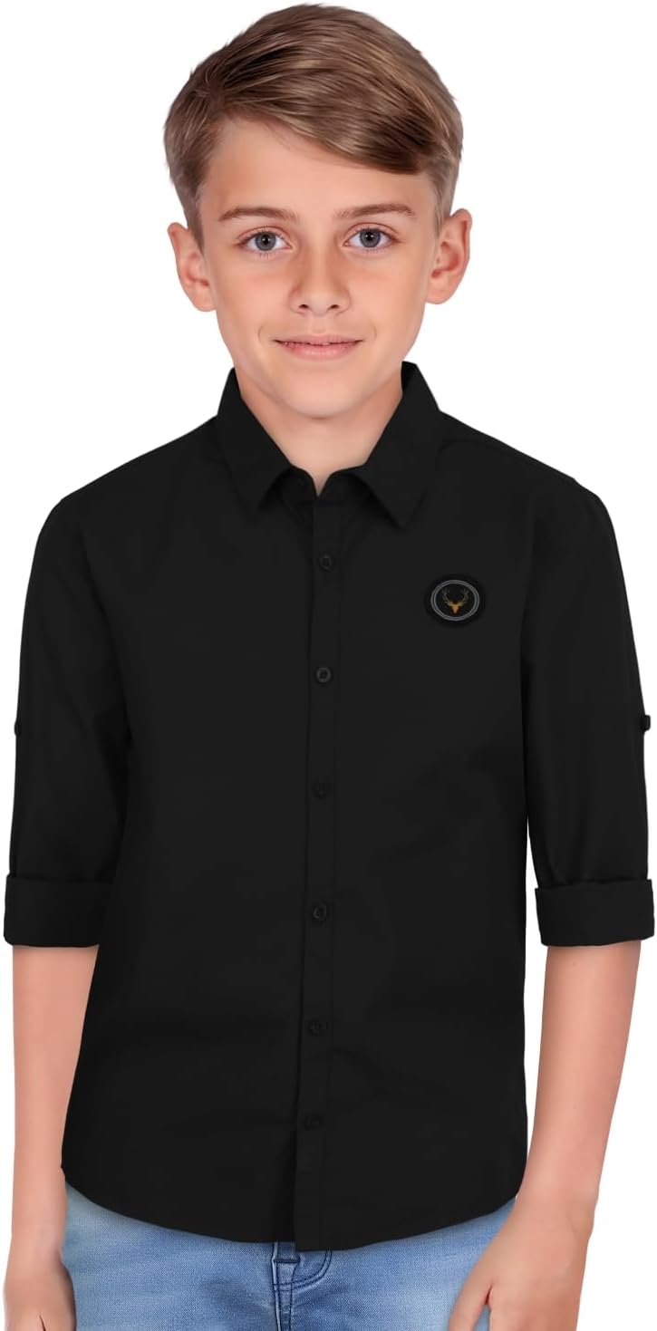 Allen Solly Boy's 100% Cotton Regular Fit Shirt
