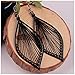 Fdesigner Boho Woven Geometric Earrings Drop Black Jewelry Fashion Silk Earring Dangle for Women