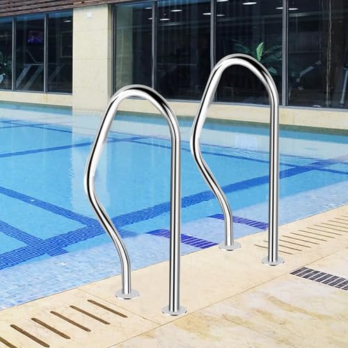 Pasamanos de piscina de acero inoxidable para piscinas de interior/exterior, riel antideslizante de entrada y salida para spa y parque acuático