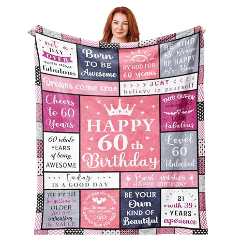 Hibolen 60th Birthday Gifts for Women, 60th Birthday Decorations for