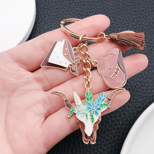 Western Cowboy Boots Keychain Cute Cowgirl Hat Shoes Keyring Keychain - Image 3