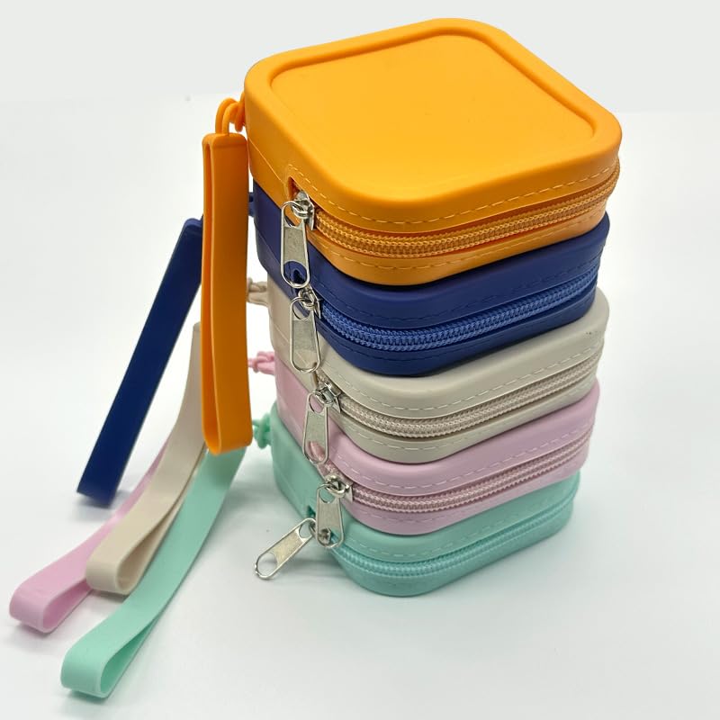 1 bolsa de armazenamento de silicone multifuncional para batom, cartões, fones de ouvido e chaves, amarelo-limão