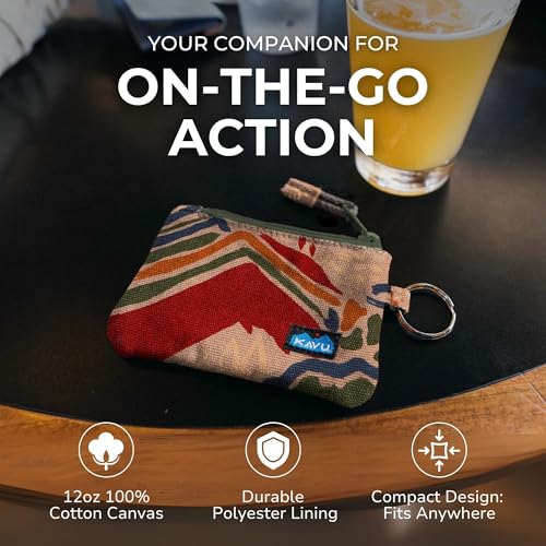 KAVU Stirling Double Sided Slim Cotton Canvas Zip Wallet2