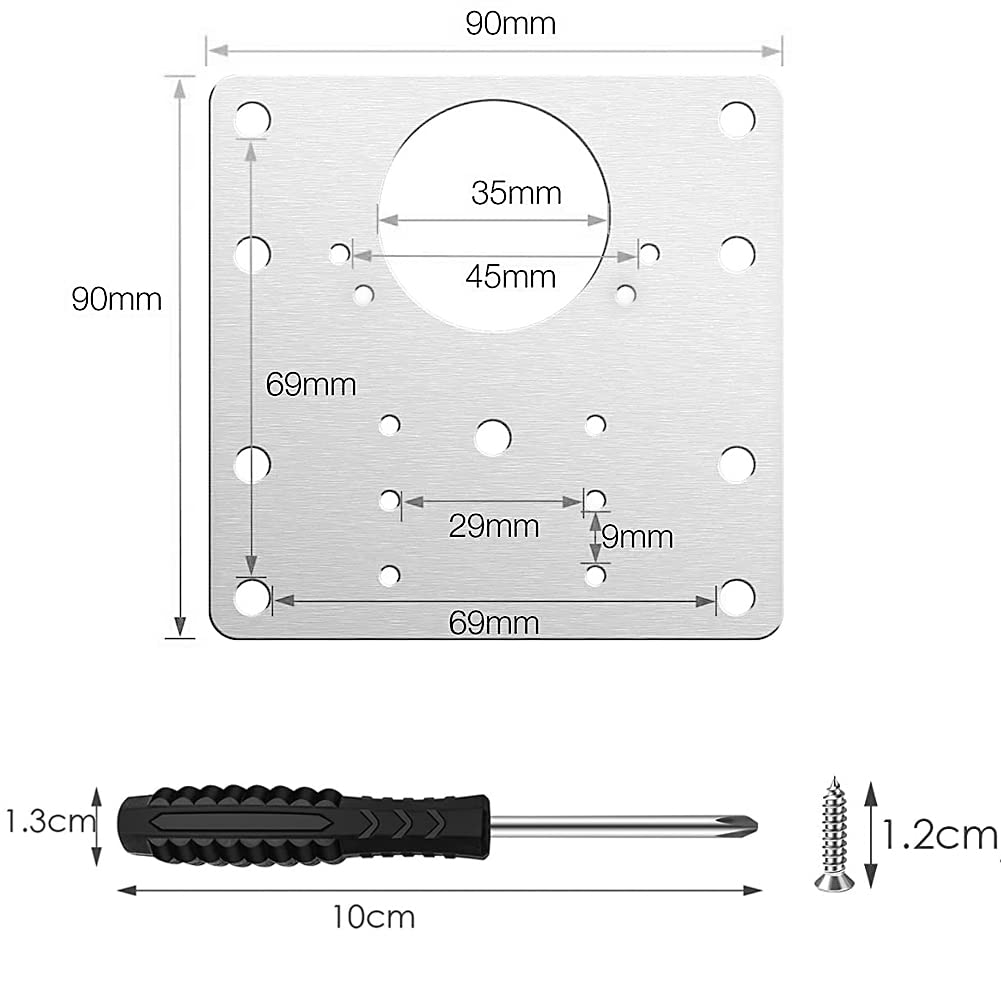 Hinge plate (10 pieces), Stainless Steel Color - Image 4