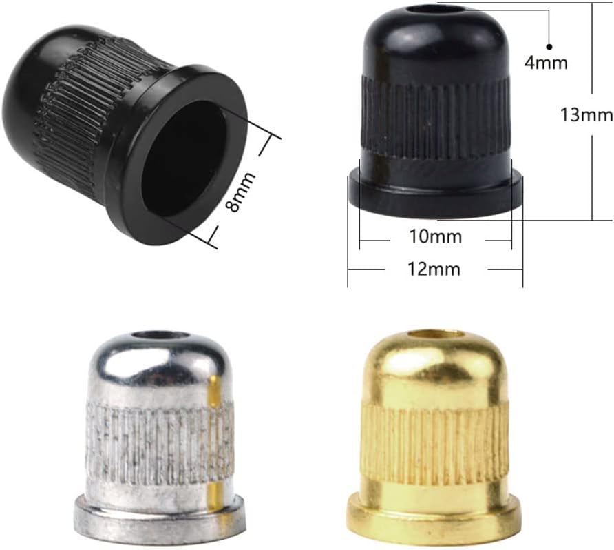 Guitar String Through Body String Ferrules Compatible with Vintage Telecaster Strat Style Electric Guitar (Black) thumbnail