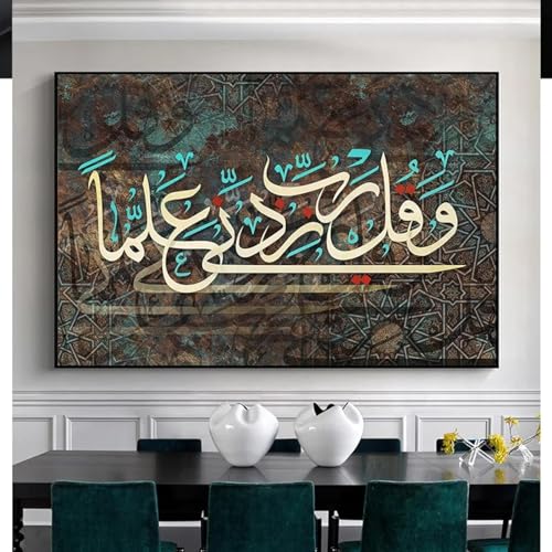 Affiche islamique Allahu Akbar tableau spirituel maison musulmane