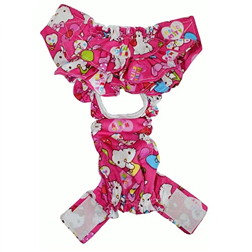 Dog Diaper Skirt For Small Dogs Female Girl Sanitary Pant Dress (Pink, S - Waist 8" - 11") #TOP2