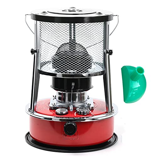 Riscaldatore a Cherosene per Interni, riscaldatore a Olio da 2600 W con Imbuto, Riscaldamento Portatile per fornello da Campeggio, Piccolo riscaldatore da Patio per Balcone da Giardino, Rosso