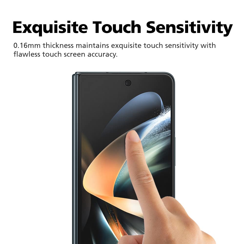 [3+3] Protector de pantalla mate con bloqueo de luz azul para Samsung Galaxy Z Fold 3, paquete de 3 en el interior + 3 paquetes frontales, película híbrida EPU+TPU, antirreflejos, antihuellas