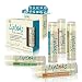 LIP BALM, 5 Pack, Organic & 100% Natural, With Organic Coconut Oil, Organic Beeswax, Wildcrafted Shea Butter, Proven to Moisturize, Repair, & Protect Your Dry, Chapped Lips. No Chemicals.