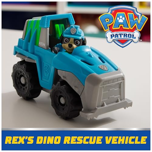 Paw Patrol - Pat Patrouille - Véhicule Figurine Rex - Voiture Figurine À Collectionner - Pat Patrouille Véhicule - Plastique Recyclé - Voiture Enfant - Jouet Enfant 3 Ans Et +