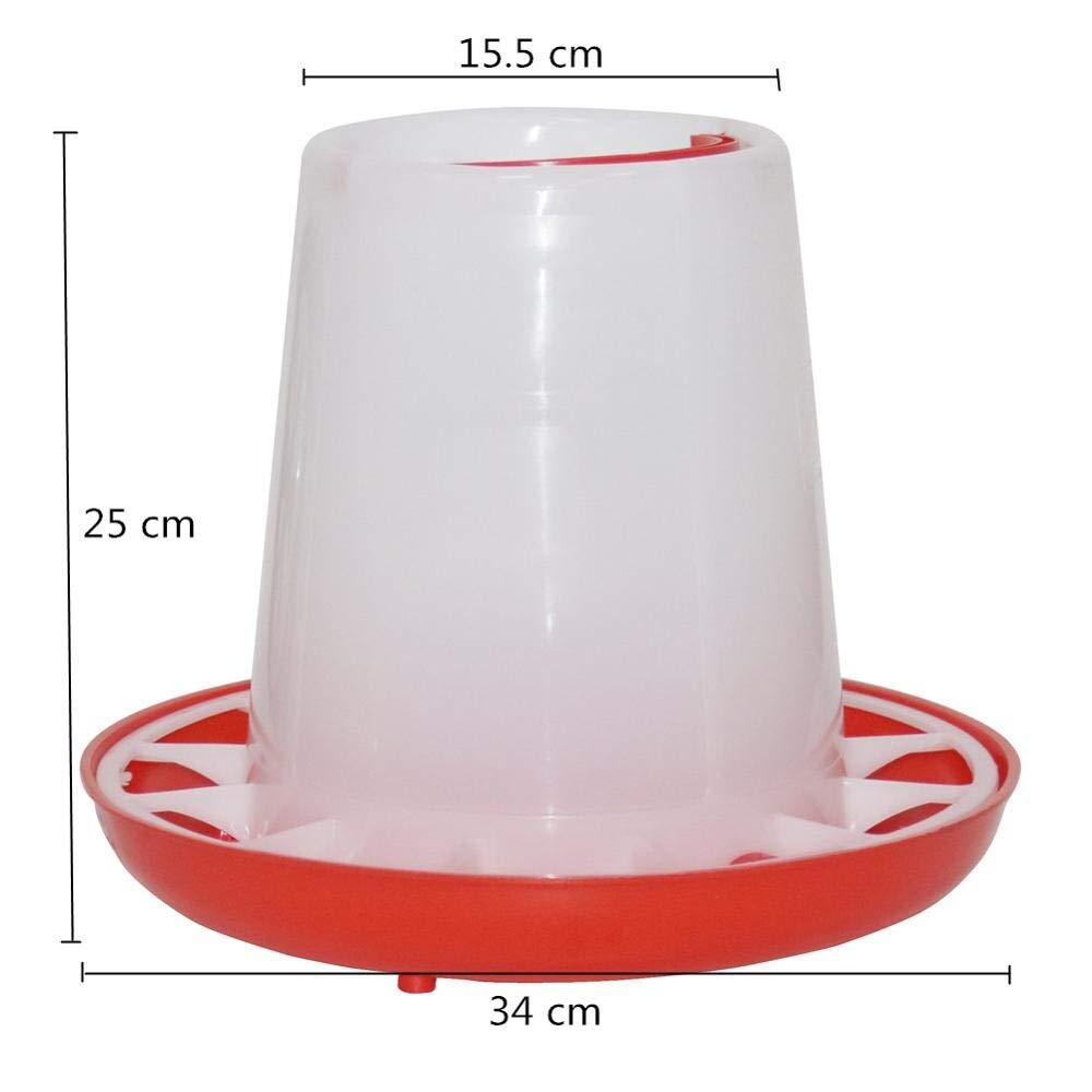 Easy Media mangiatoia da 6 Kg + abbeveratoio da 6 L per pollame distributore automatico mangime acqua per polli pulcini