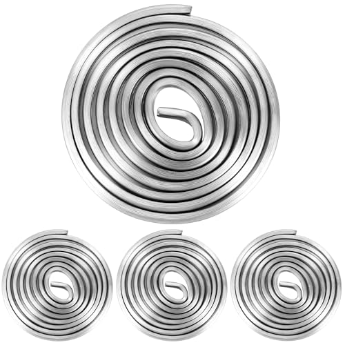 Tandefio 24 Ft 4 Rolls 3/16'' Round Lead U Came, U Channel Lead U Hobby Came Stretcher, Stained Glass Projects Adds Strength & Structure Supply Rolled & Bagged