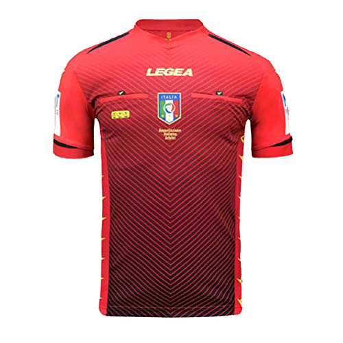 LEGEA 2020/2021, Maglia Arbitro AIA M/C Uomo, Rosso, M