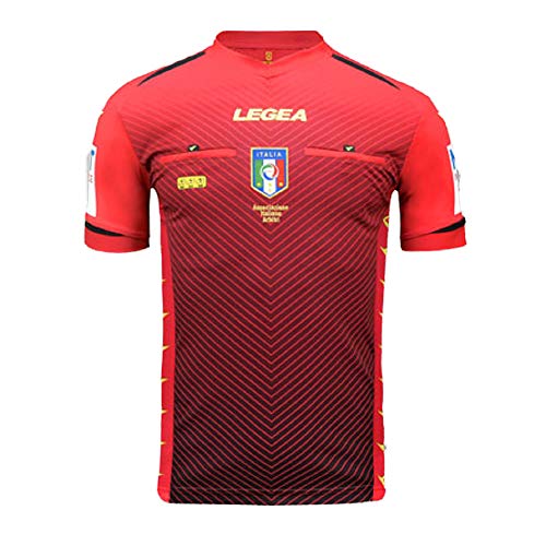 LEGEA 2020/2021 AIA M/C - Camiseta de árbitro para Hombre, Color Rojo, Talla L