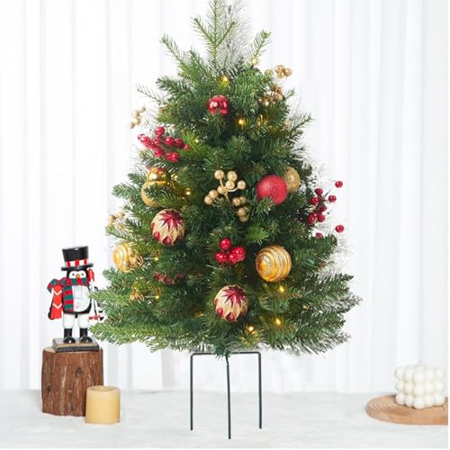 Arbre de Noël sans perte d'aiguilles avec éclairage intégré 8 modes pour la maison
