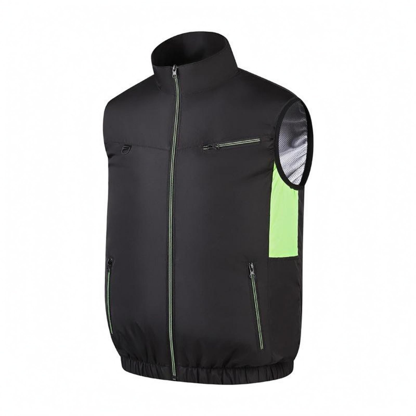 APIRILY Mesh Side Panels Sleeveless Cooling Vest Zippered Pockets Zip Front Cooling Vest Breathable Clothing Stand Collar for Outdoor Summer, M-picture-40