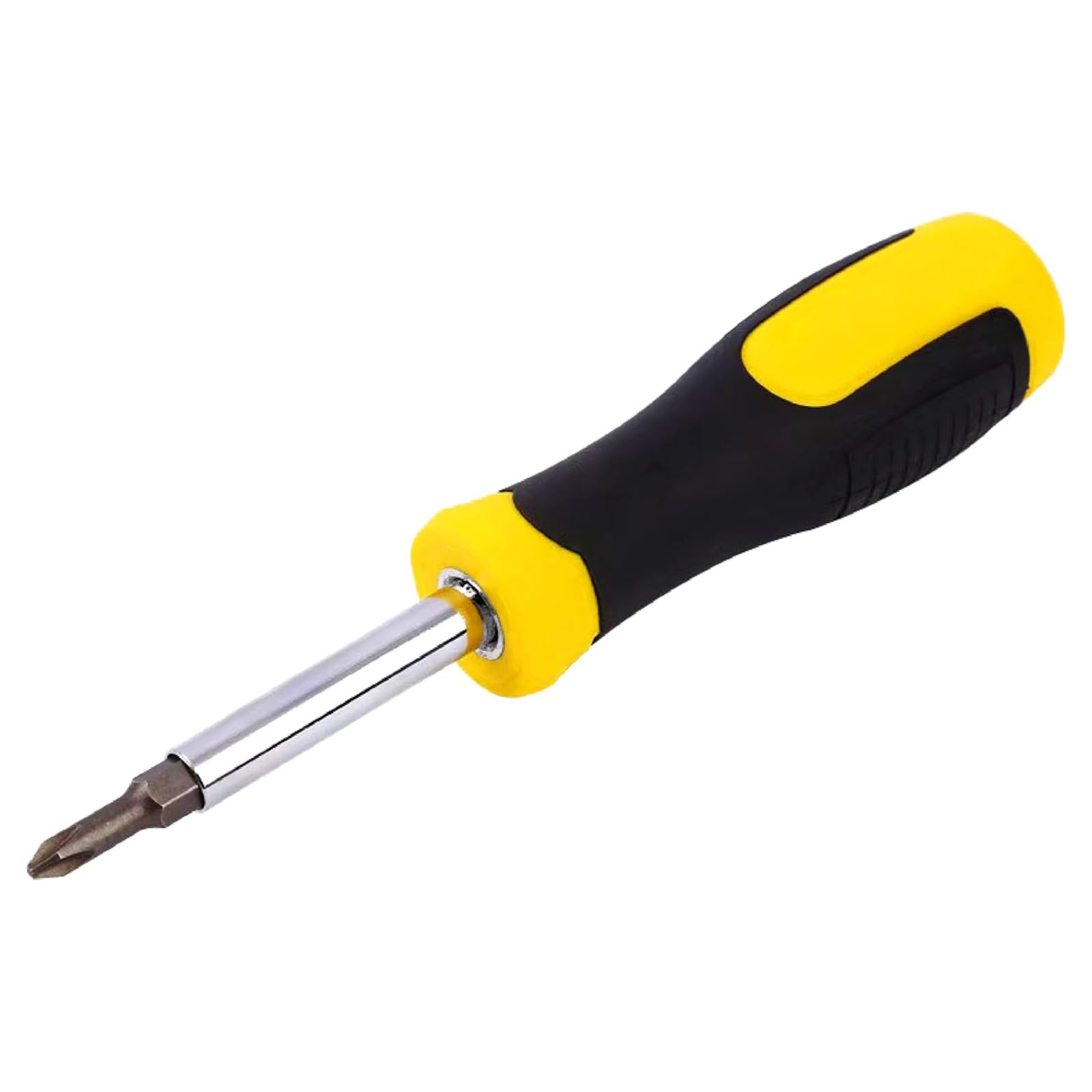 Zepfjhe Multipurpose Screwdriver Set Featuring 6 Bits For Effortless Crafting And Automotive Fixes Ergonomic Screwdriver With Rubber Grip