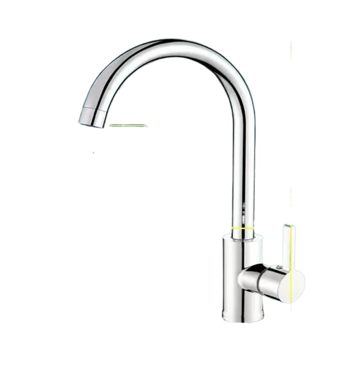 BHFPFZA Rotating Basin Faucet with Splash GuardAdjustable Kitchen & Bathroom Sink Tap WaterSaving Design Easy Install Modern Chrome Finish