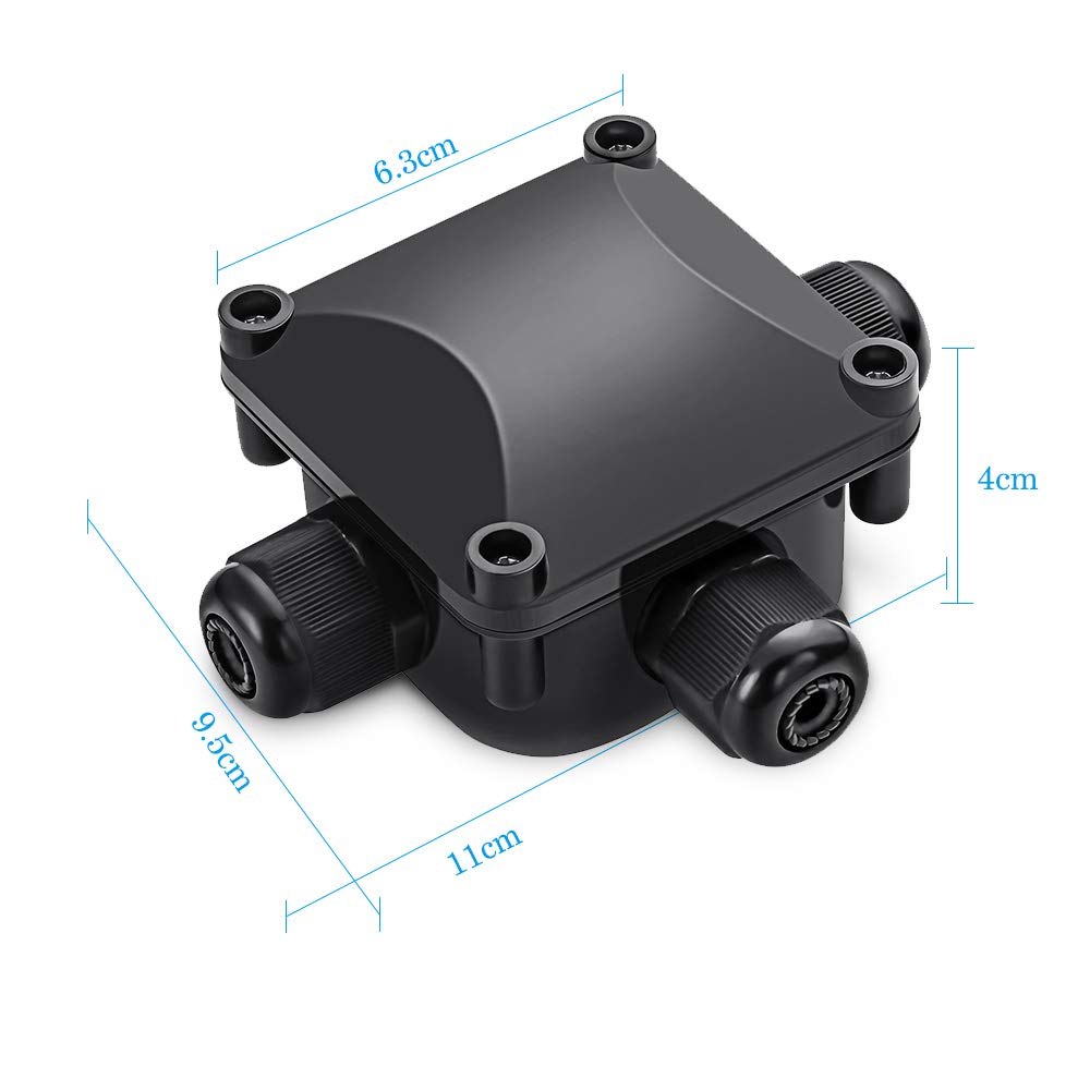 Lot De 3 Connecteurs De Câble étanches IP68 à 3 Canaux, Connecteur étanche, Câble électrique à 3 Voies En Forme De T Pour Panneaux D'affichage Extérieurs, Lumières De Tunnel