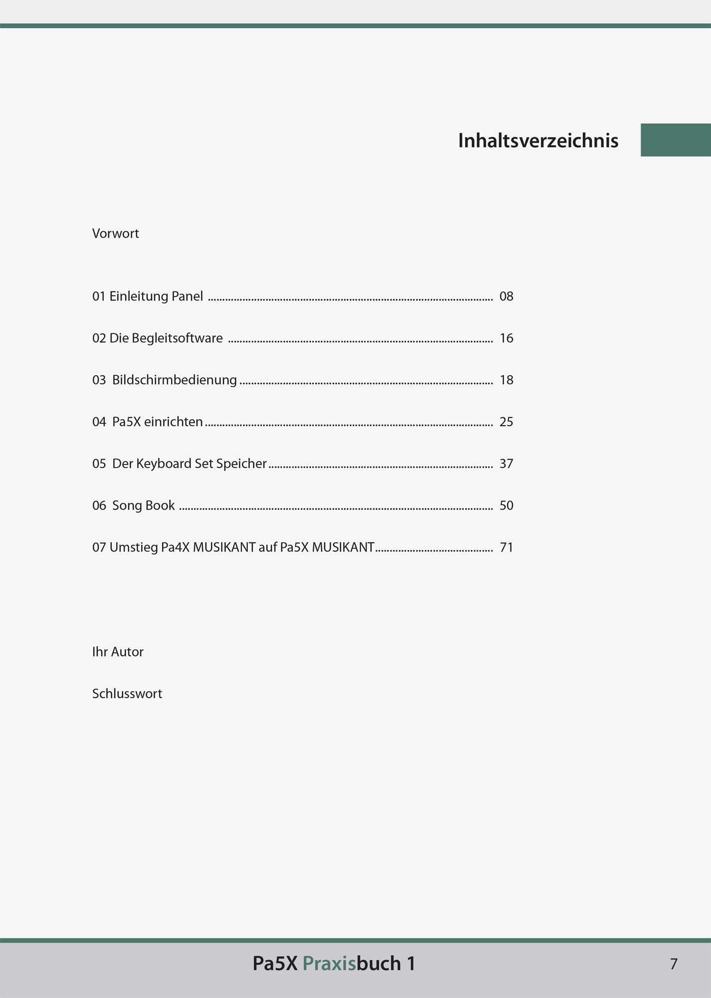 KORG Praxisbuch für Pa5X MUSIKANT Teil 1