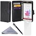 Wisdompro LG G3 Case, Premium PU Leather 2-in-1 [Folio Flip Wallet] Protective Case Cover Built-in Credit Card Holder/Slots for LG G3 (Not fit LG G3 Vigor)-Black