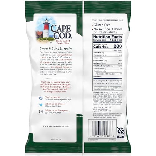 Cape Cod Sweet & Spicy Jalapeno Chips, 2 Oz Bag (Pack of 6) - image 4