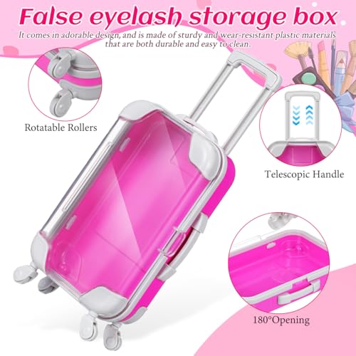 Boîte à bijoux pour filles : lot de mini valises à cils de voyage - 3