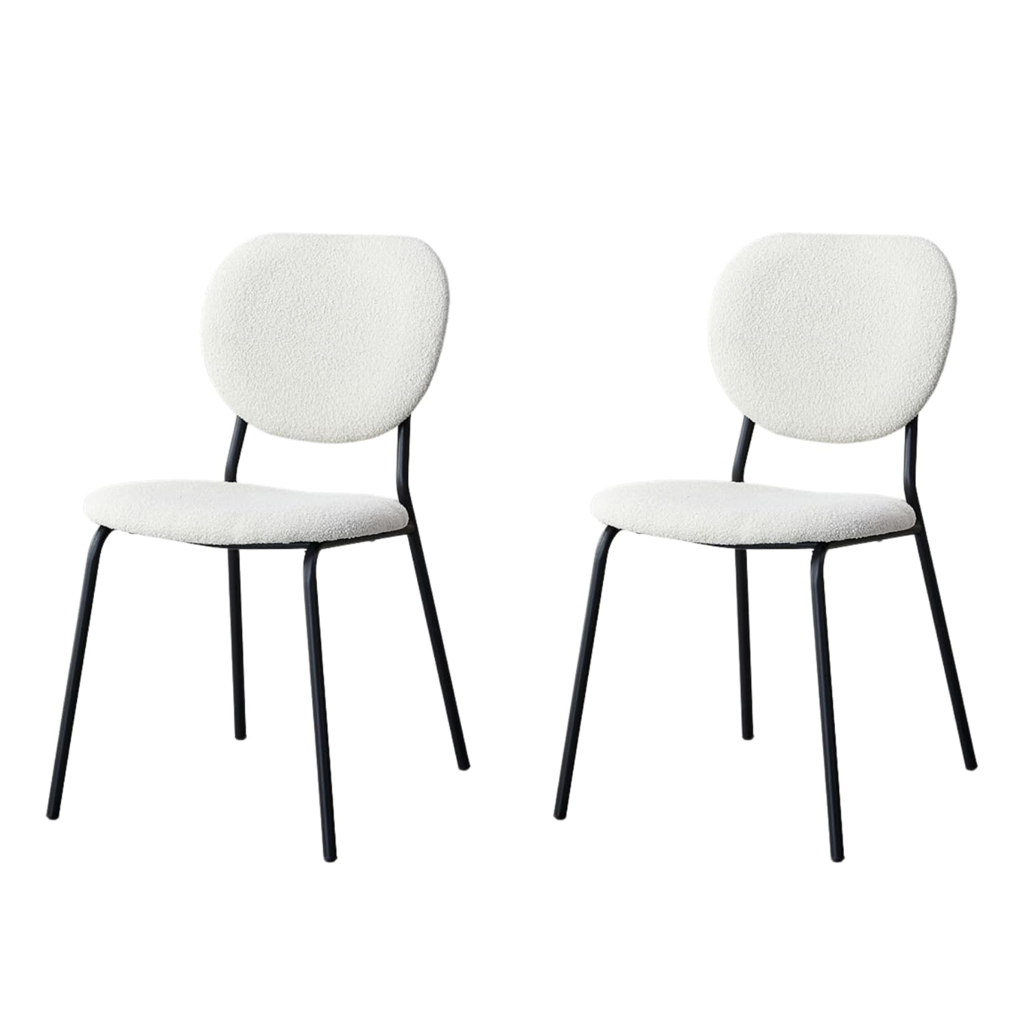 LUTODY - Pack 2 sillas Comedor, Estilo nórdico escandinavo, Asiento tapizado poliéster Premium antimancha, diseño Pata metálica para Silla Restaurante, Cocina, Oficina, salón (Gris Antracita)