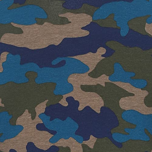 Image of miniklub Boys Blue Camouflage Printed T-Shirt
