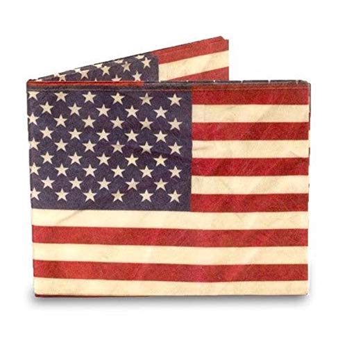 Dynomighty Men's US Flag Mighty Wallet - Super Thin Lightweight Tyvek Billfold