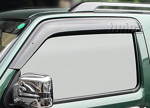 TUNEZ® Fenstertür Visier Wetterschutz Wetterschutz Kompatibel mit Suzuki Jimny SN Jahr 1998-2018 Installation nur an den vorderen 2 Türen.