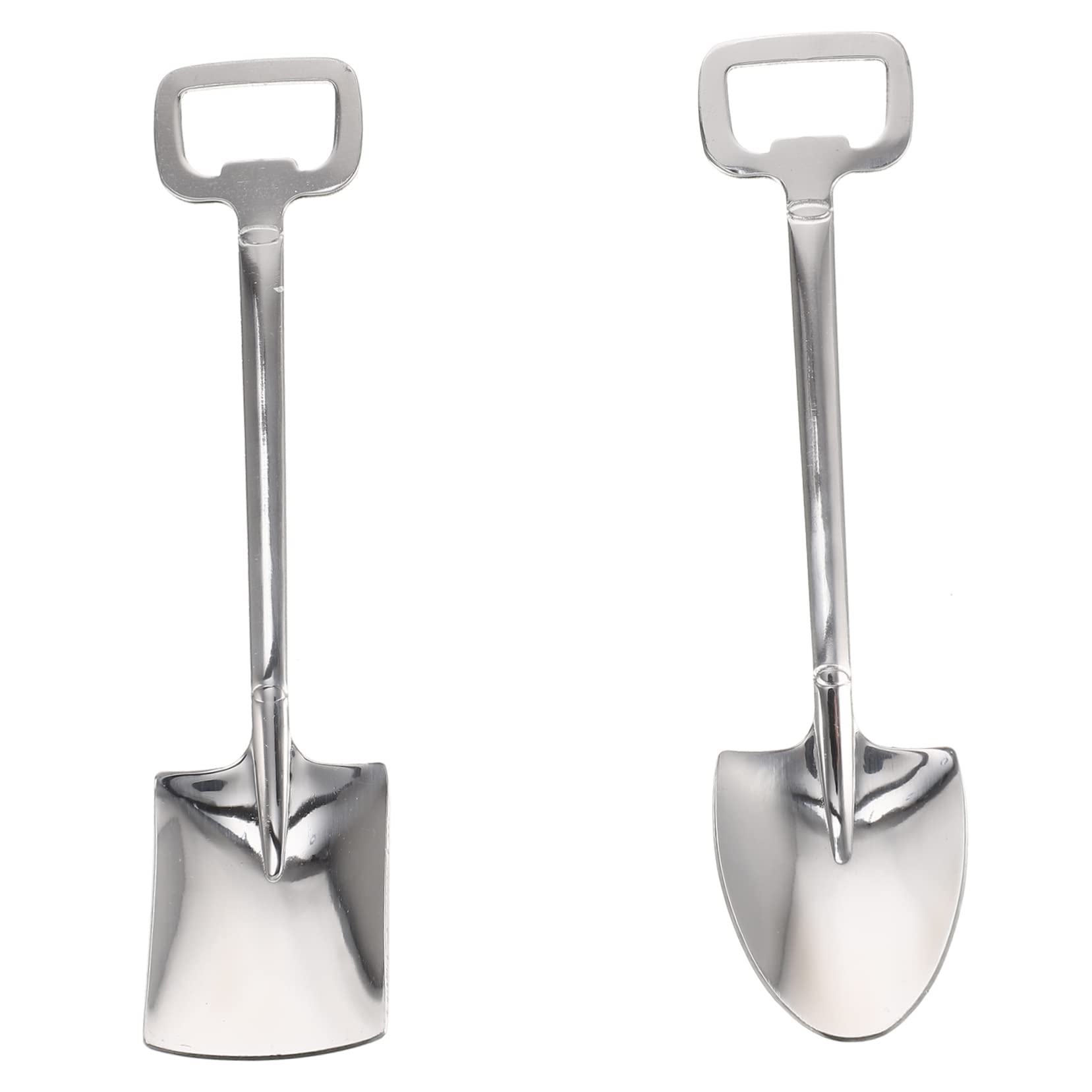 PRETYZOOM Ice Cream Shovel Spoon Stainless Steel Dessert Spoon Portable Bottle Opener 8pcs Set Perfect for Parties