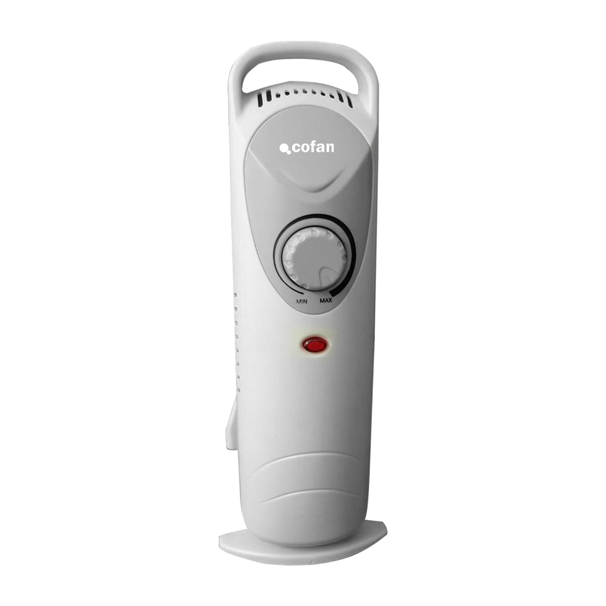 Cofan "MINI" radiador de aceite | Potencia: 450 W | Termostato regulable | Seguridad antiincendios | Color: blanco | Medidas 26 x 13 x 41 cm