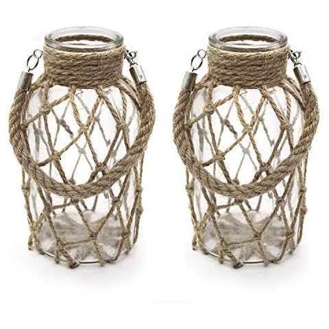 Funsoba Rustic Hanging Mason Jar Vases Pack of 2 Cover