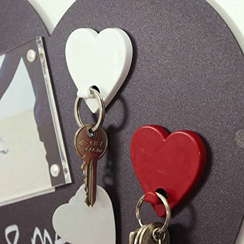 KalaMitica - Hook for Wall Magnetic Board with Strong Magnet - White Heart, 5,5 x 5,1 cm - Image 2