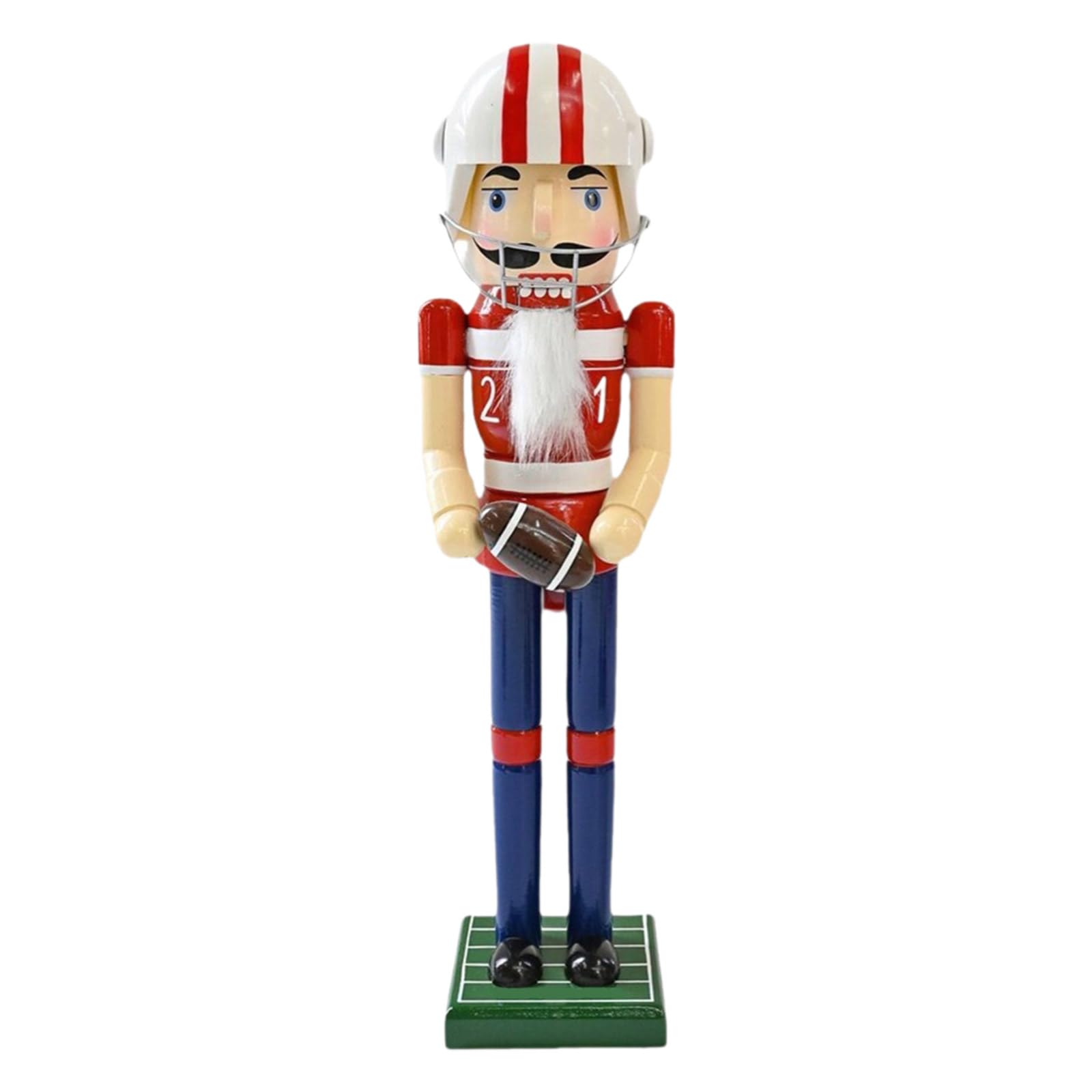 Buxuaaaa Football Christmas Theme Desktops Decorations Unique Ornament Tabletop Figurine Wood Sculpture With Intricate Craftsmanships Christmas Accessory