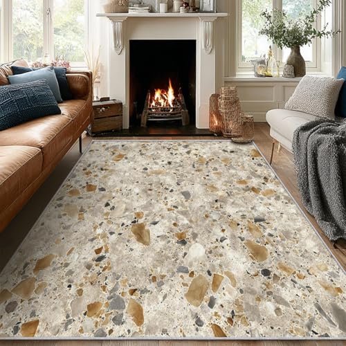 Tapis terrazzo imitation cachemire au design abstrait moderne 200x290cm - 2