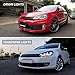 VLAND Projector LED Headlights Assembly for Golf 6 2010 2011 2012 2013 2014, with Sequential Turn Signal, Dual Beam Lens, Red Demon Eyes