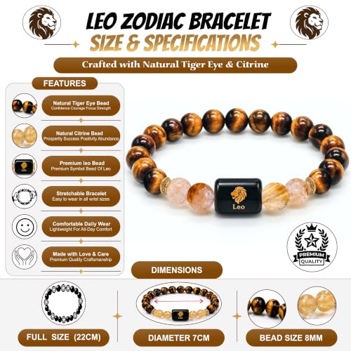 Fensio Leo Zodiac Crystal Bracelet - Image 6