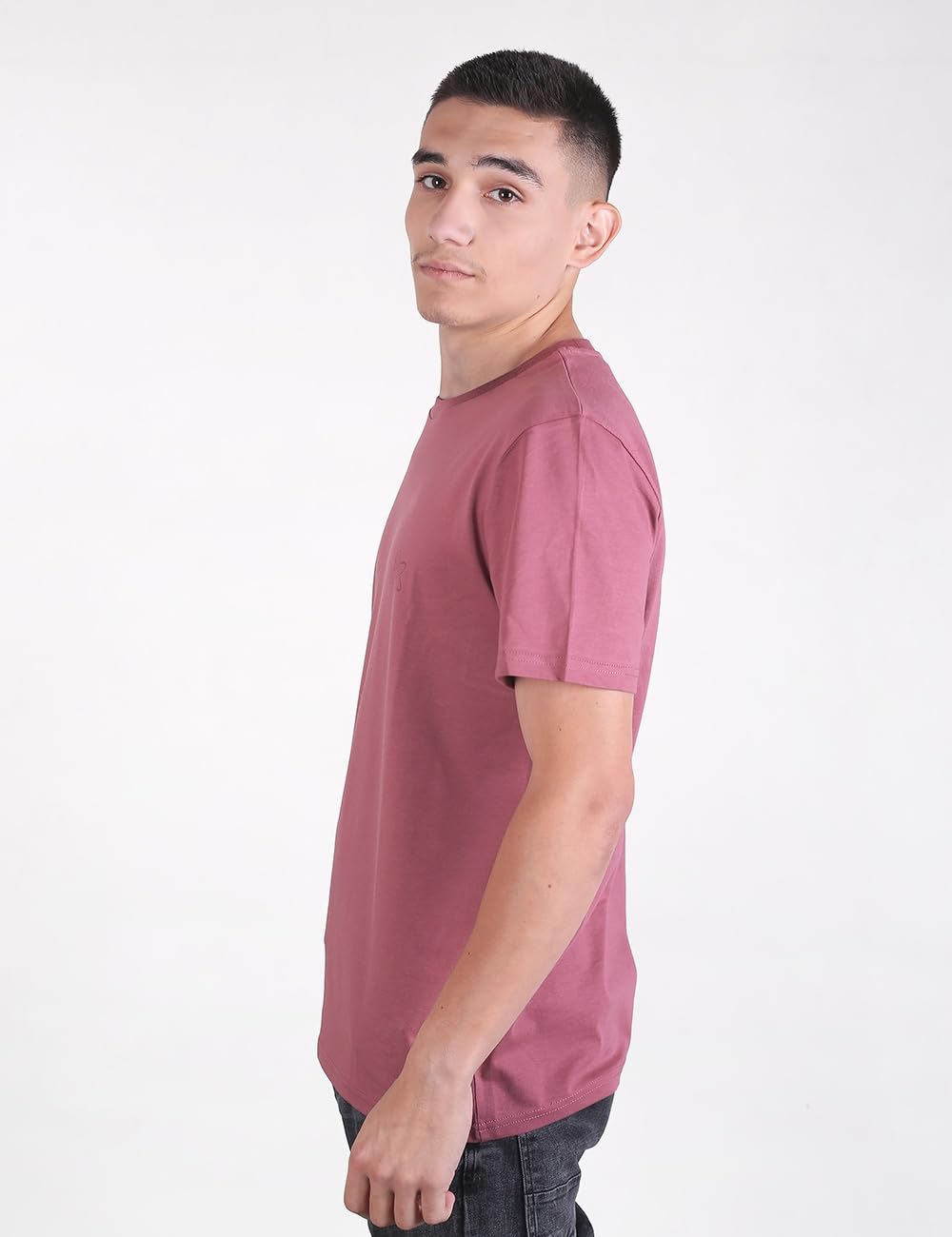 Camiseta de algodón orgánico con Estampado Icono, Rosa de Hibisco, Talla L