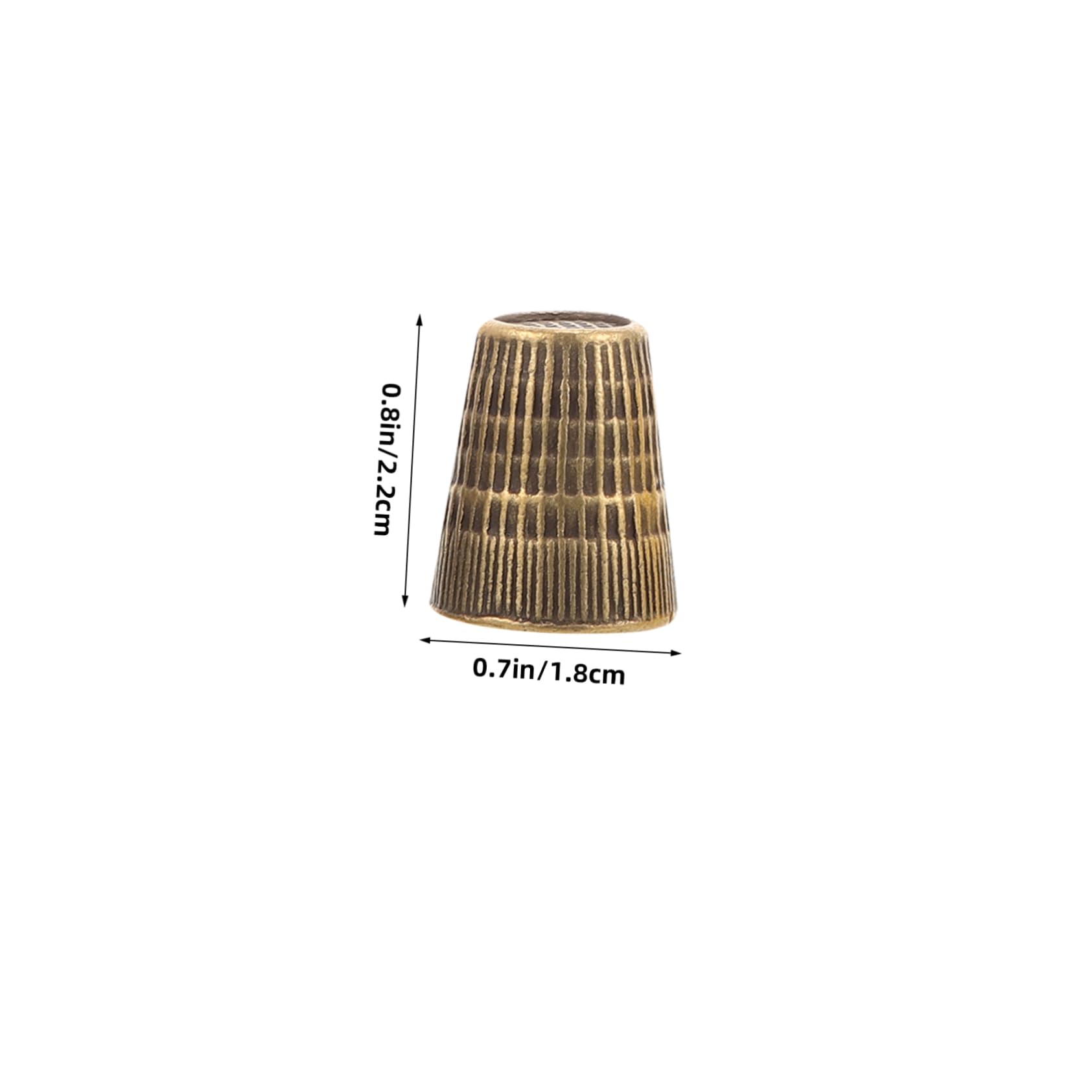 LIFKOME 8Pcs Copper Sewing Thimbles Durable Finger Protectors for DIY Crafts Vintage Design Slip Pattern for Hand Sewing and Embroidery