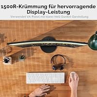 KOORUI Curved Monitor 27 Zoll Full HD VA 144Hz 3000:1 1500R Computer 27N5CA – Ansicht 4