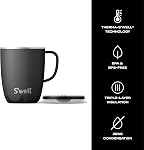 Bien - Mug de voyage avec poignée, 16 oz, isolation sous vide, glissière ouverte