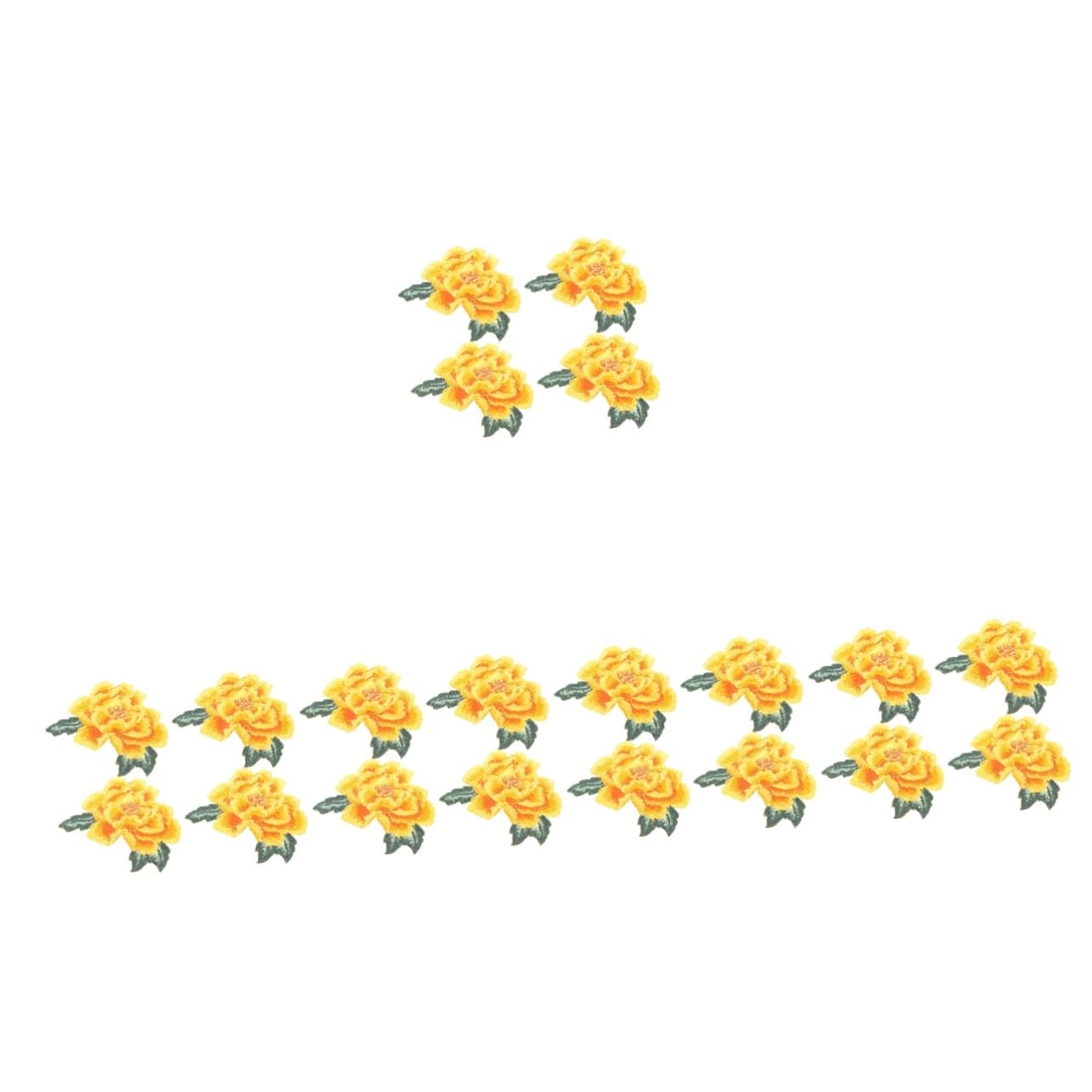 Gadpiparty 5 Sätze Kleidungsdekoration Stickerei Stoff Aufnäher Aufnäher Reparatur Kleidung Bügelflicken Nähen Kleidung Stickflicken Blumenstickerei Gestickte 4 Stück * 5