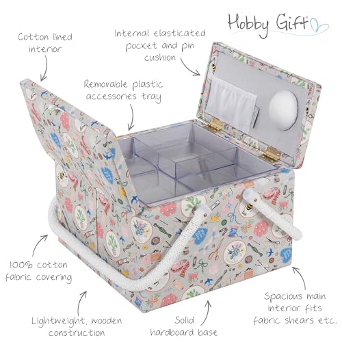 Boîte à couture avec compartiments pour trier fils et aiguilles