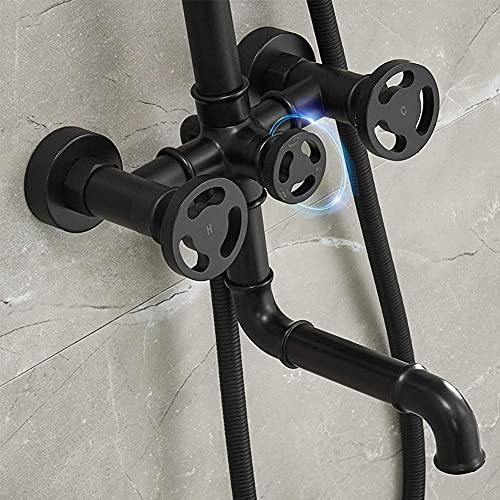 Mitigeur de douche effet pluie 8 pouces en laiton à fixation murale - 5